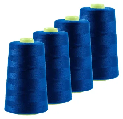 Produktbild von 4 x 4572m Qualitäts Overlock-Garn Overlock-Nähgarn  Farbe 781 - 820, Farbe:A794 königsblau