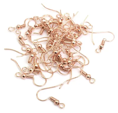 Produktbild von Vintageparts Ohrhaken roségoldfarben Fischerhaken, 40 Stück