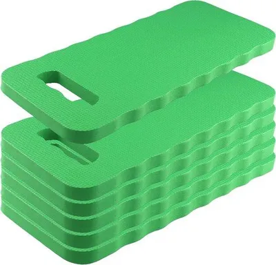 Immagine prodotto di 6 cuscinetti per le ginocchia impermeabili, dimensioni 40x18 cm, di colore verde, multifunzionali, ideali per giardinaggio, meditazione, pulizia e yoga