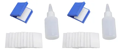 Produktbild von 2 Set Faserreiniger-Set, Reinigungswerkzeuge mit 20 Tüchern, Ersatzteile, Zubehör