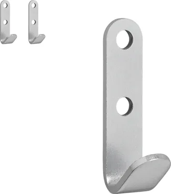 Produktbild von 2x Garderobenhaken Kleiderhaken 52x13 mm Camping Küchenhaken, Wandhaken Metall Haken Caravan Wohnwagen Wohnmobil
