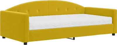 Obrázek produktu pro vidaXL Lehátko s matrací žluté 100x200 cm Velvet