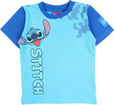 Produktbild von Disney Stitch T-Shirt Kurzarm Kinder Jungen Shirt – Hellblau / 98