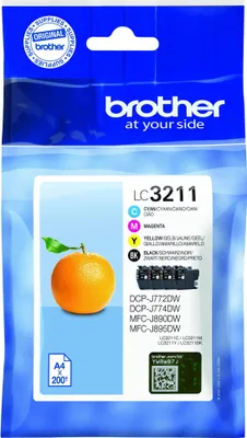 Zdjęcie produktu dla Brother LC-3211 Ctg wkład atramentowy LC3211VALDR, CMYK do Brother DCP-J772DW