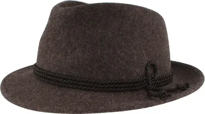 Trachten Trilby "Maleo" Wolle Plus mit Kordel von Hut-Breiter in schwarz