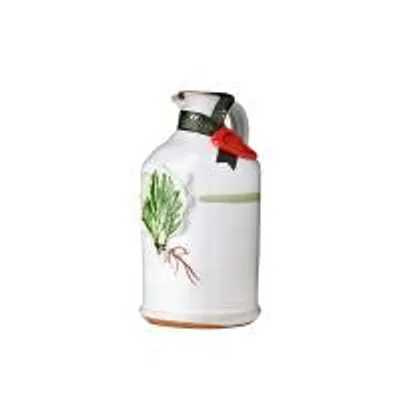 Immagine prodotto di Brocca in Vetroceramica artigianale con olio extravergine di oliva e rosmarino 250 ml Frantoio Galantino
