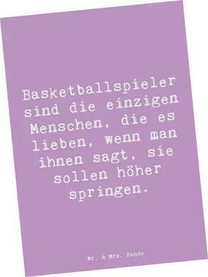 Produktbild von Mr. & Mrs. Panda Postkarte Spruch Basketball Motivation - Lavendeltraum - Geschenk, Dunking, Sportart, Spielfeld, Grußkarte, Teamsport, Sportler, bildkarte, Training