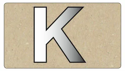 Produktbild von Spiegelornamente Grobuchstabe K