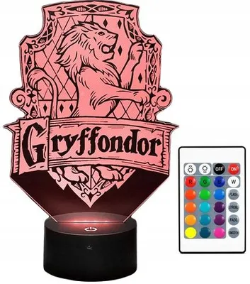 Produktbild von moXomi Gryffindor 3D LED Lampe mit Fernbedienung
