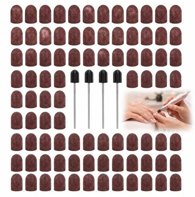 Productafbeelding van Set van 100 Schuurdoppen voor Nagels met Mandrels