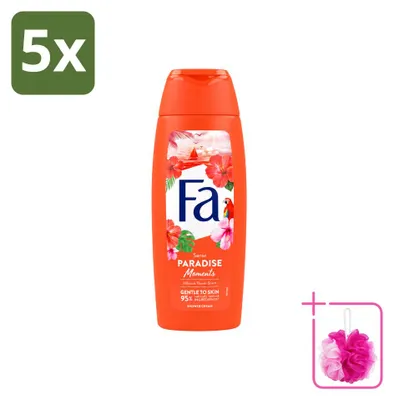 Produktbild von 5 x Fa Paradise Moments Douchecreme Hibiscusbloem 250 ml - Sparpackung - 5 Stücke