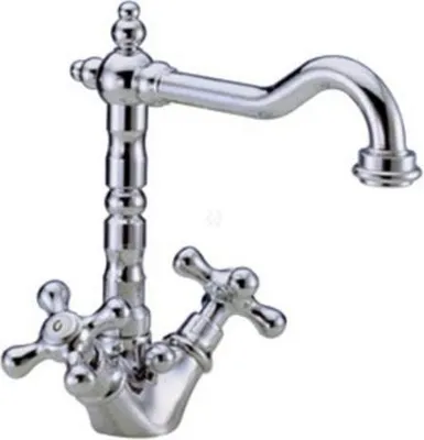 Produktbild von Demm Spültischarmatur schwenkbar 1 Loch Zweigriff Sterling Nostalgie gold 2431 045 x 2431, 04531.078.D