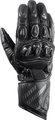 Produktbild von FLM Traction Air Lederhandschuh Lang mit Carbon für Motorrad bei POLO