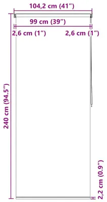 Imagen del producto de vidaXL Cortina de ducha, 100x240 cm, diseño antiescaldaduras