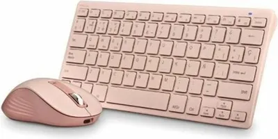 Produktbild von Tastatur mit Maus NGS FANTASYKITPINK Qwerty Spanisch Rosa