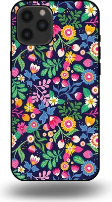 Produktbild von Smartphonica Handytasche passend für iPhone 12 Pro Max mit Blumendruck - TPU Back Cover Case Blumendesign