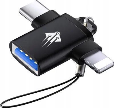 Image de Adaptateur USB A USB-A 3.0 vers USB C USB-C Lightning 2 en 1 OTG