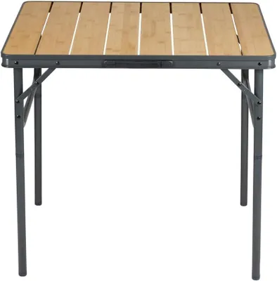 Produktbild von Campingtisch 75 x 55 cm, Bambus und Aluminium, höhenverstellbar, für Reisen
