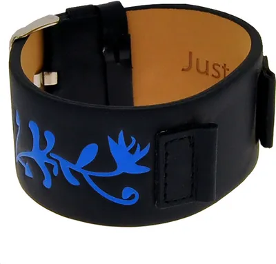 Produktbild von Uhrenarmband LEDER schwarz blau 20mm 893000000007 NEU