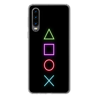 Produktbild von MuchoWow® Handyhülle Schutzhülle Hülle für Huawei P30 Gaming - Neon - Konsole - Schwarz - Controller - Gaming Silikon Softcase Handy Hülle - Kartenbesitzer