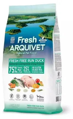 Image de ARQUIVET Canard frais avec poisson de mer - nourriture semi-humide pour chiens - 2,5 kg