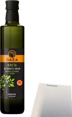 Produktbild von Gaea Natives Olivenöl extra aus Kreta (500ml Flasche) + usy Block