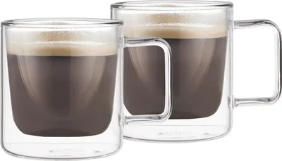 Obrázek produktu pro Sada 2 ks hrnků s uchem s dvojitým sklem 150 ml