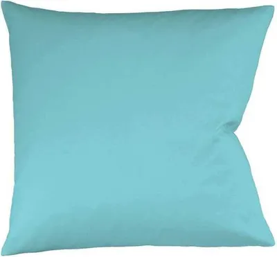 Produktbild von fleuresse Mako Satin Kissenbezug Colours Uni 80x80 cm Petrol