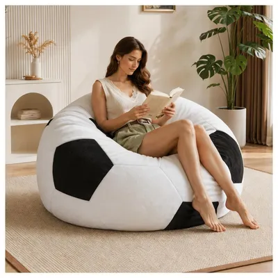 Produktbild von Großer Fußball Sitzsack als Relaxsessel für Erwachsene