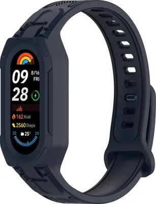 Produktbild von INF Universal-Silikonarmband für Xiaomi Mi Band 9, 8, 7, 6, 5 Blau