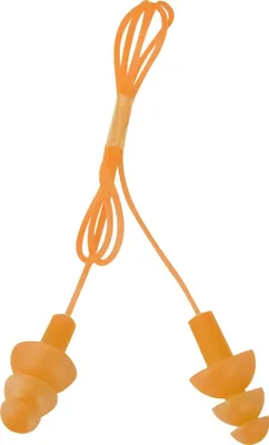 Produktbild von Wasserdichter, weicher, schnurgebundener Lärmschutz-Ohrstöpsel aus Silikon zum Schwimmen (Orange)