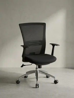 Bürostuhl Stoff schwarz 70x63x107 cm mit Rollen und Höhenverstellung für Home Office Design Möbel modern hochwertig stilvoll robust langlebig Wohnen Einrichtung Interior Zuhause Wohnzimmer_#sku_BARSPM1.285#