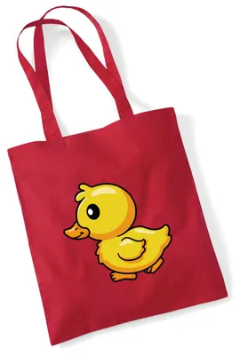 Produktbild von Huuraa Jutebeutel Küken Comic 10 Liter Classic Red Baumwolle Tasche Geschenkidee