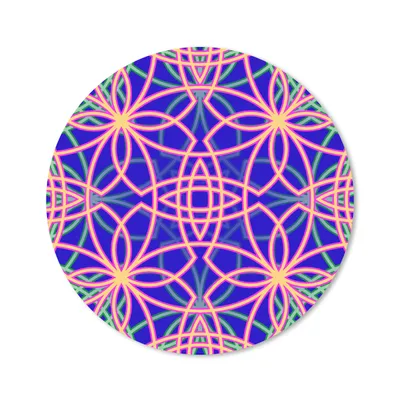 Produktbild von MuchoWow® Mauspad Mousepad Blumen - Neon - Muster 40x40 cm - Mousepads - Maus Mat - Pad - Mausunterlage - Schreibtisch Accessoires