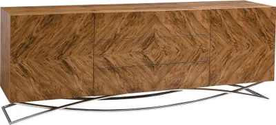 Obrázek produktu pro Elegantní hnědý konzolový stolek ze dřeva a kovu