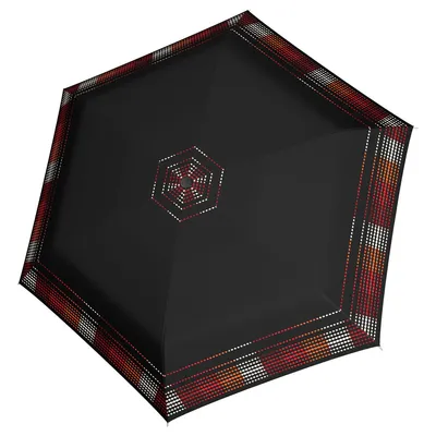 Produktbild von doppler Taschenregenschirm Regenschirm Fiber Havanna Afterglow Deep Claret schwarz mehrfarbig