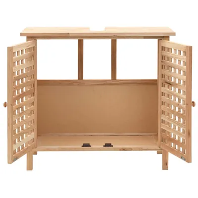 Immagine prodotto di Mobile Sottolavabo in Legno Massello di Noce 66x29x61 cm