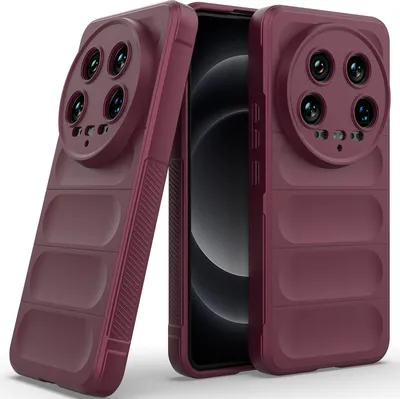 Produktbild von Handyhülle für Xiaomi 14 Ultra Weich TPU Silikon Stossfest Anti-rutsch Hülle bordeaux