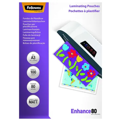 Produktbild von Fellowes 5452003, A3, Transparent, Matt, 0,08 mm, 100 Stück(e)