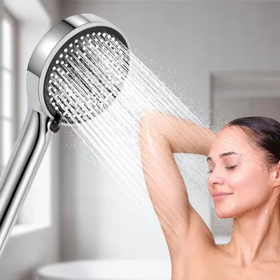 Produktbild von Universelle Dusche - wassersparende Duschkopf mit Schlauch - 5 Strahlarten