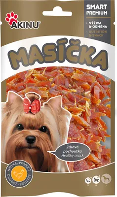 Produktbild von Akinu MASÍČKA Kuřecí proužky pamlsek pro psy 75 g