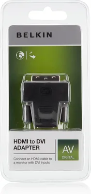 Zdjęcie produktu dla Belkin HDMI - DVI D ADAPTER, HDMI, DVI-D, Czarny