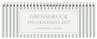 Produktbild von Tischquerkalender Großdruck Streifen 2027