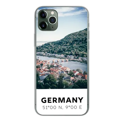 Produktbild von MuchoWow® Handyhülle Schutzhülle Hülle für iPhone 11 Pro Max Deutschland - Heidelberg - Sommer Silikon Softcase Handy Hülle - Schutz