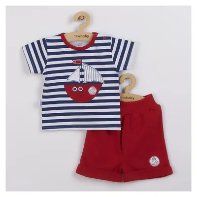 Produktbild von Baby Set T-shirt und Shorts New Baby Marine, Gr. 56 (0-3m)