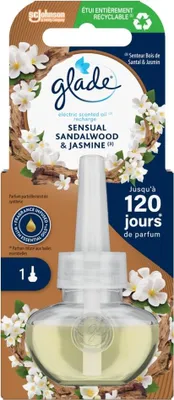 Image de Glade - Recharge d'huile électrique - Sensuel bois de santal jasmin - 20 ml - 1 pièce