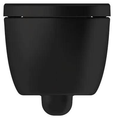 Produktbild von Soho Whirlflush Hänge Wand WC Spülrandlos Toilette Schwarz Matt mit WC-Sitz , Größe:Standard