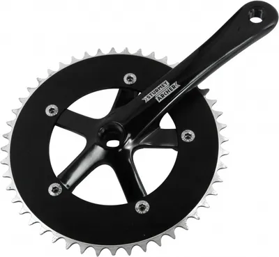 Obrázok produktu pre Sturmey Archer kľuková sada FCT2x 1-speed 42 - 48 zubov singlespeed, farba:čierna, zuby:46 zubov