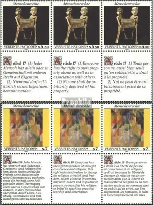 Produktbild von Briefmarken UNO - Wien 1991 Mi 123-124 Sechserblocks (kompl.Ausg.) gestempelt Menschenrechte