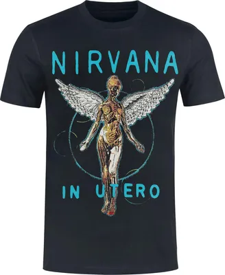 Produktbild von Nirvana T-Shirt Herren Utero Tracklist schwarz Band-Merch, Bands 100% Baumwolle XL